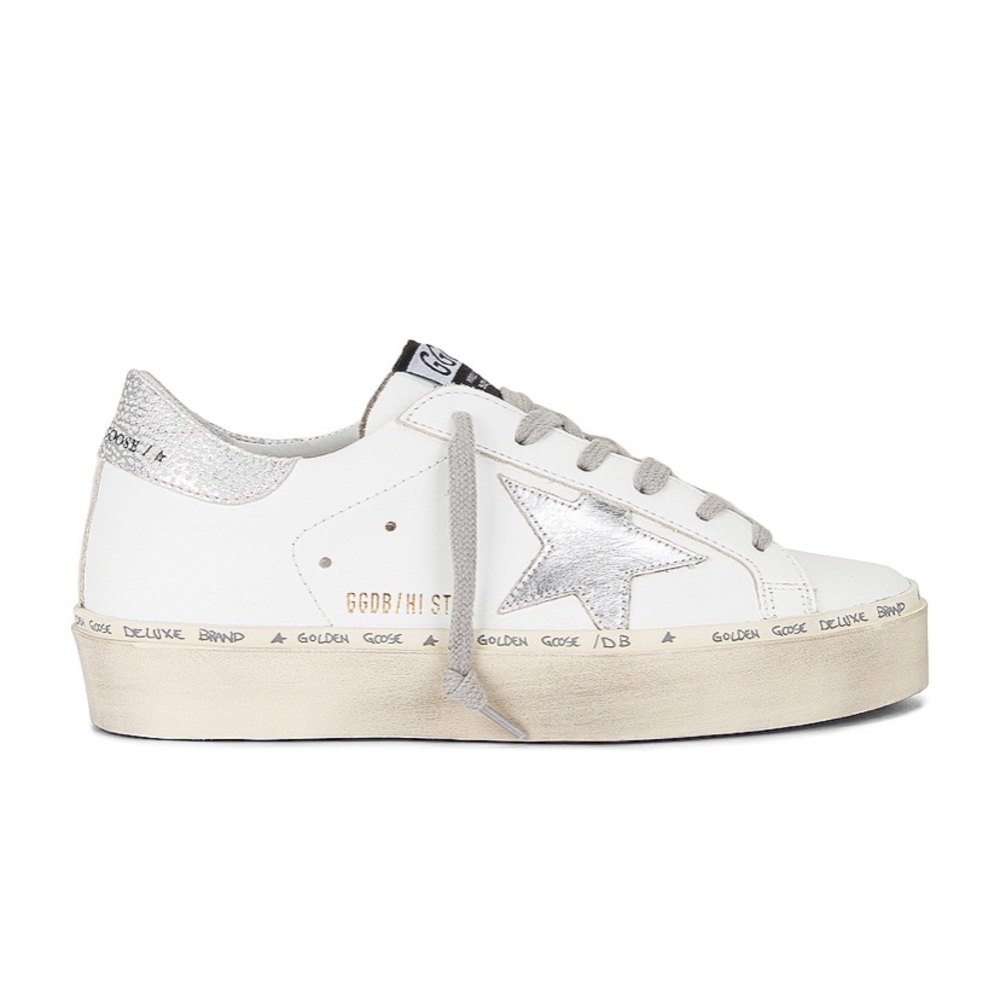 silver golden goose shoes